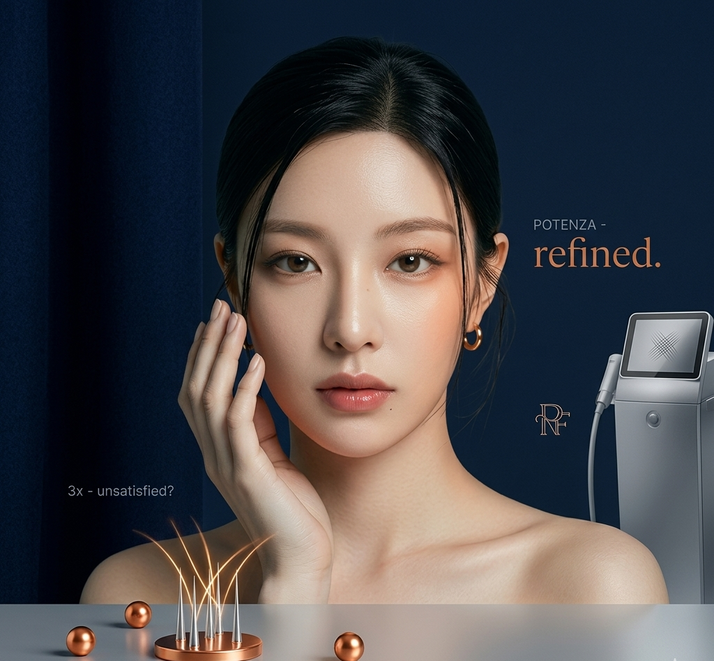 id Clinic blog thumbnail explaining the difference in Potenza treatment for pores and acne scars in Gangnam<br/>