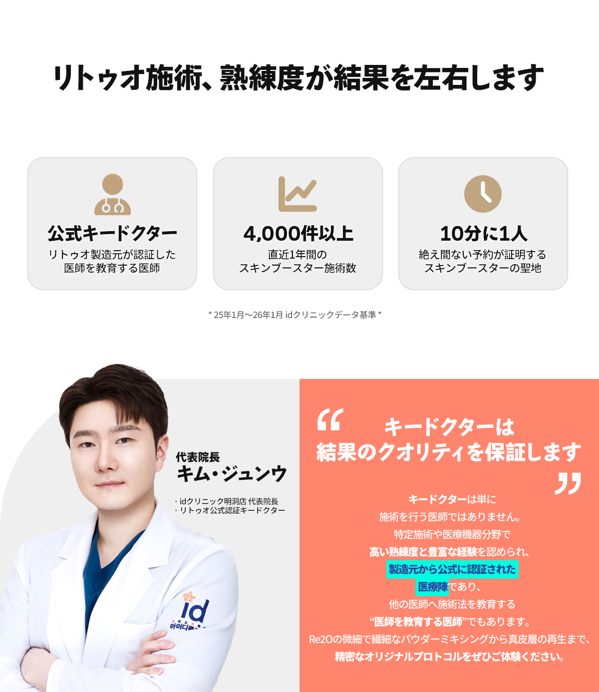 リトゥオ(Re2O)施術、熟練度が結果を左右します