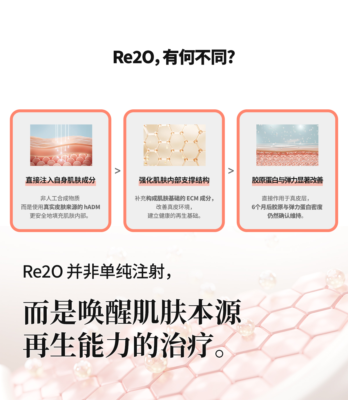 Re2O 是唤醒肌肤根本再生能力的治疗。